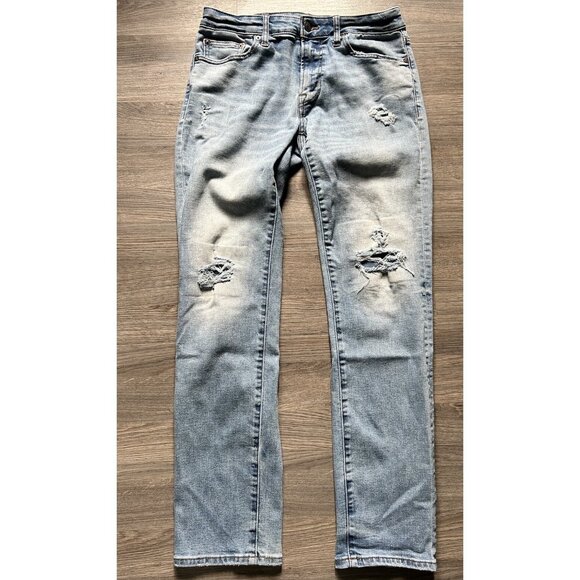 American Eagle Next Level Airflex Skinny Fit Jeans Men's 30x32 Distressed - Picture 1 of 9